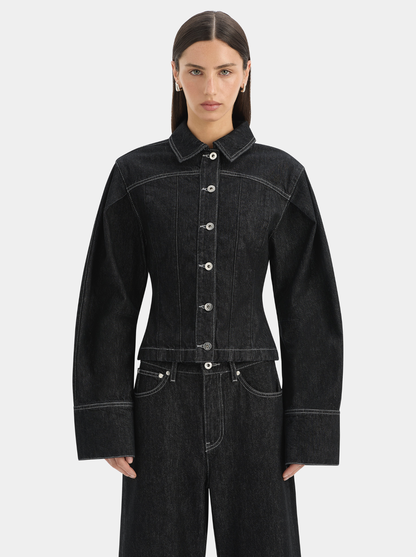 Chaqueta Vaquera Oversize Mujer Mangas Cocoon
