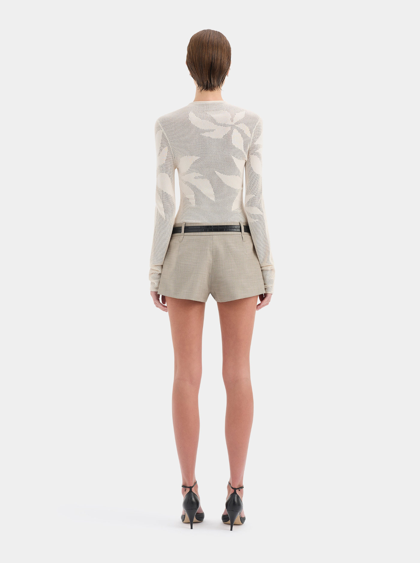 Short Sastre Talle Bajo Mujer Bolsillos Laterales