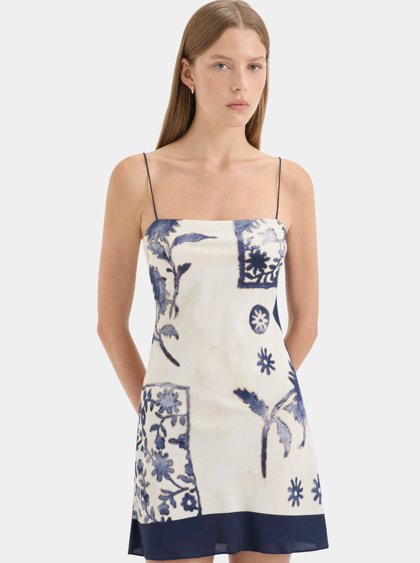 Vestido Mini Lencero Satinado Mujer Tirantes Finos