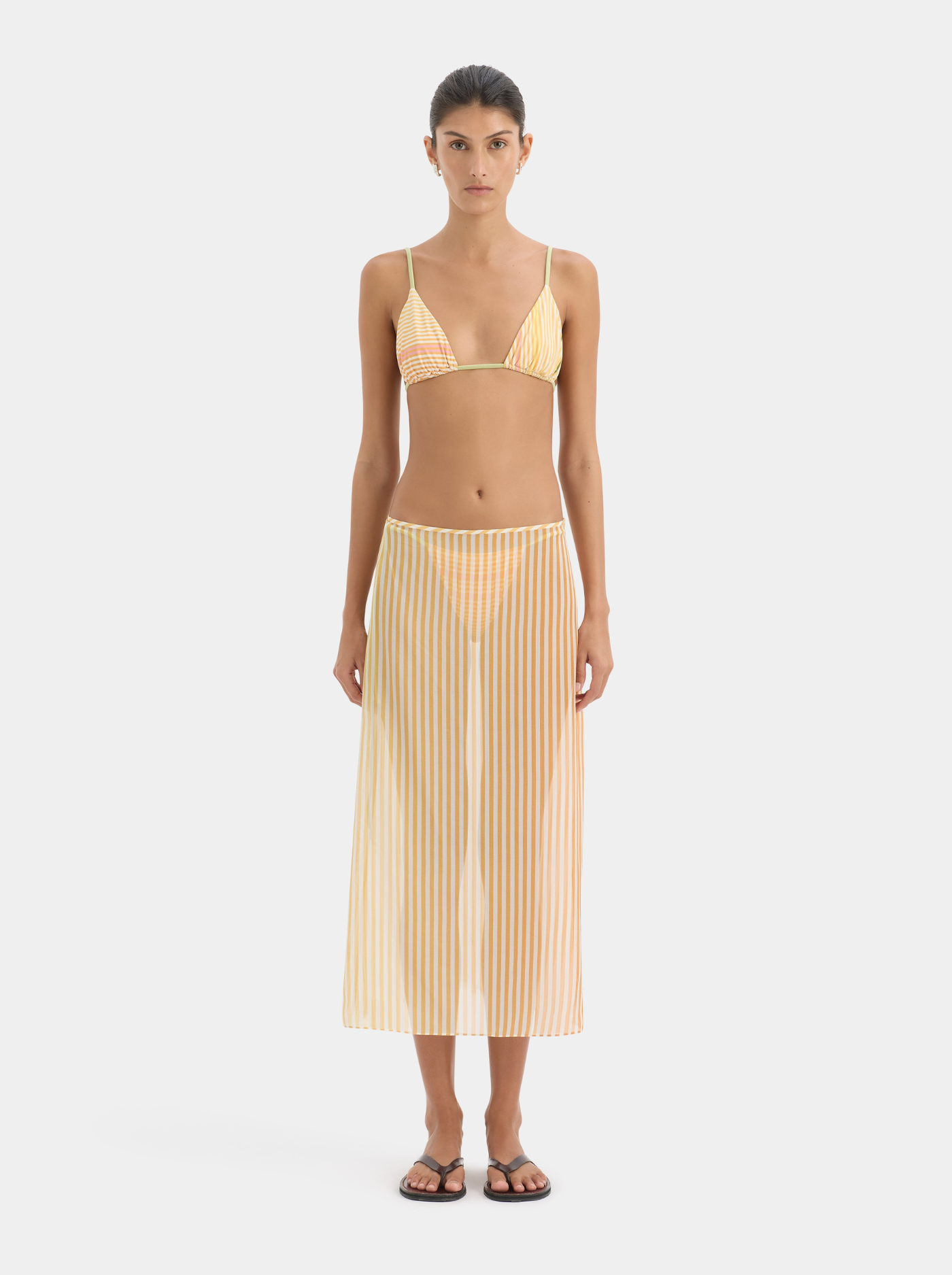Top de Bikini Triangular Mujer Copas Correderas