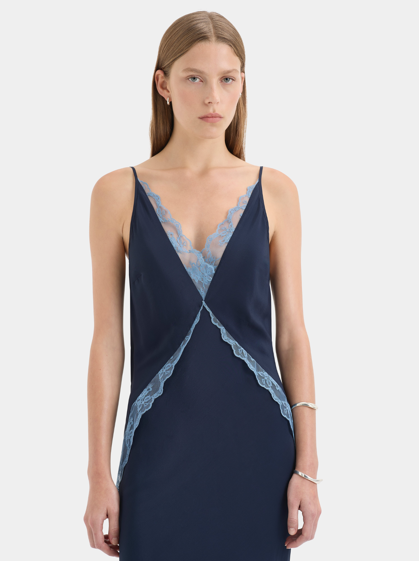 Vestido Largo de Encaje Mujer Espalda Abierta