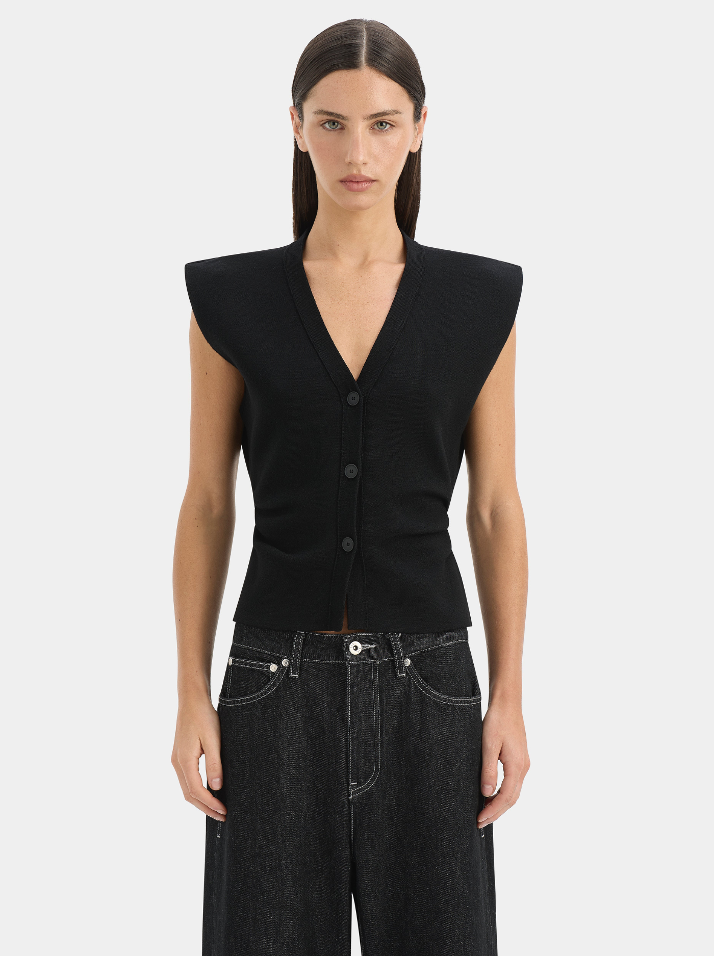 Pantalón Vaquero Barrel Mujer Bajo Ancho con Vuelta