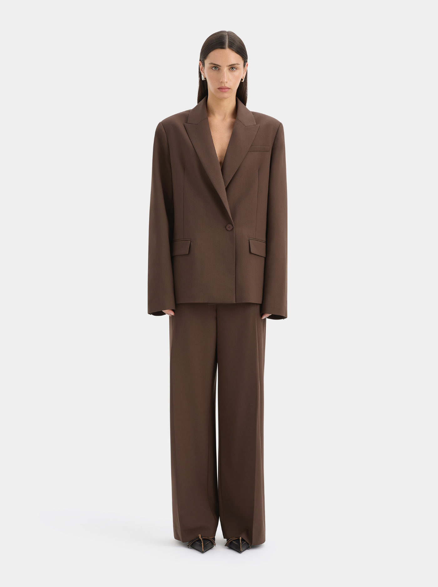 Blazer Oversize Mujer Solapa Single-Breasted
