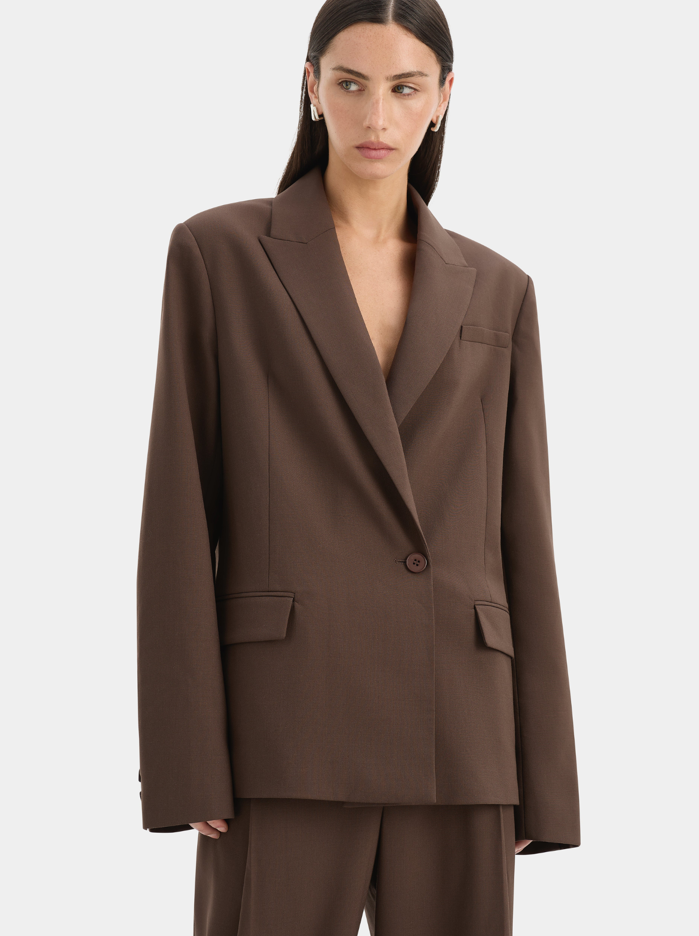 Blazer Oversize Mujer Solapa Single-Breasted